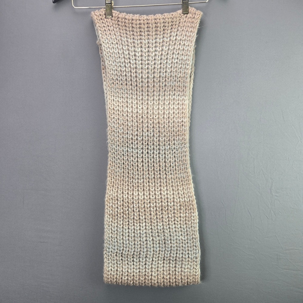 Modern Expressions Infinity Scarf Chunky Knit OS Beige Metallic Shimmer Ombre